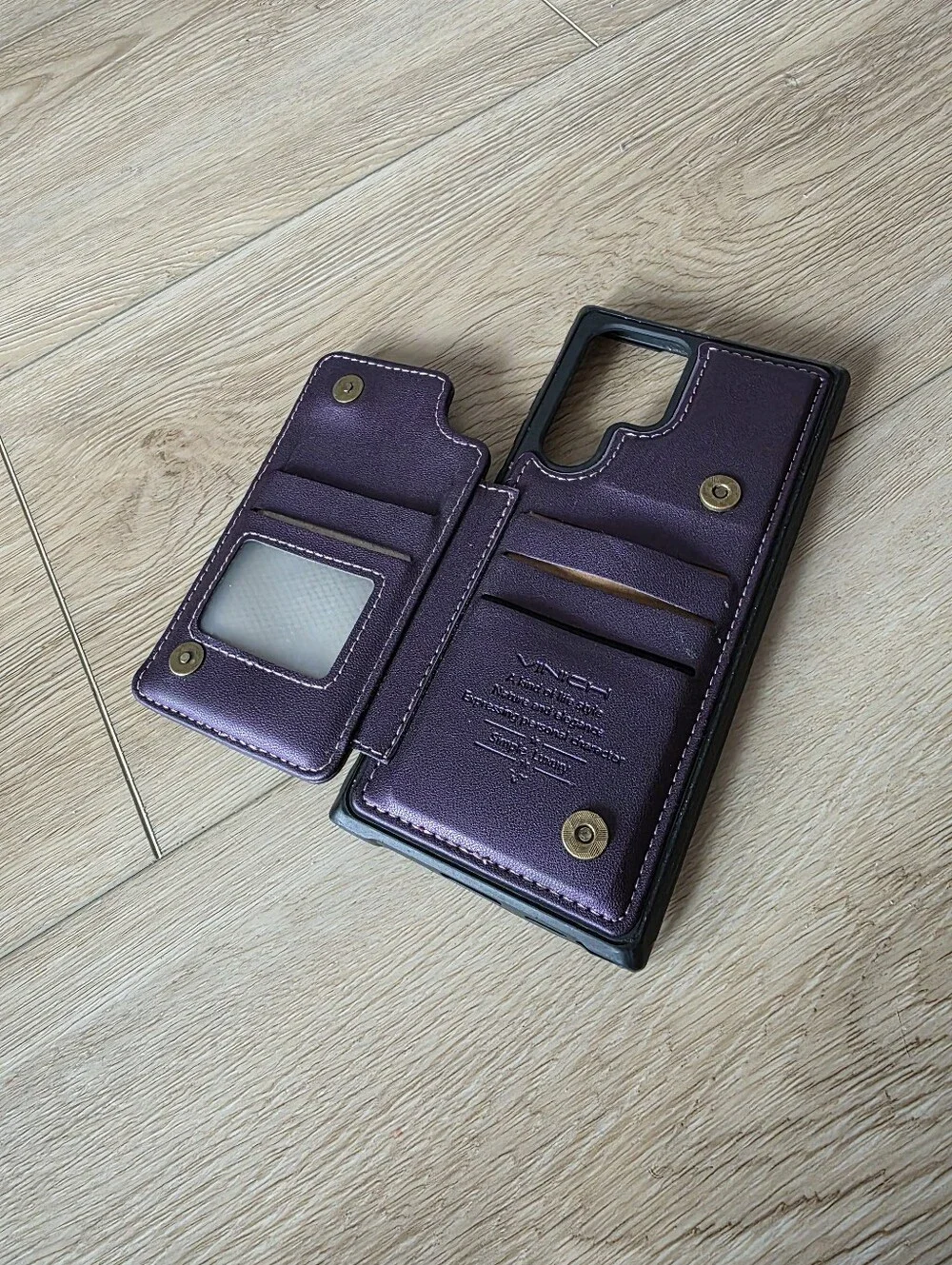 Samsung Purple Wallet Case with Cards Slot For S22 Ultra